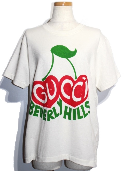 Gucci グッチ Tシャツ レディースs アイボリー コットン 0 の購入なら 質 の大黒屋 公式