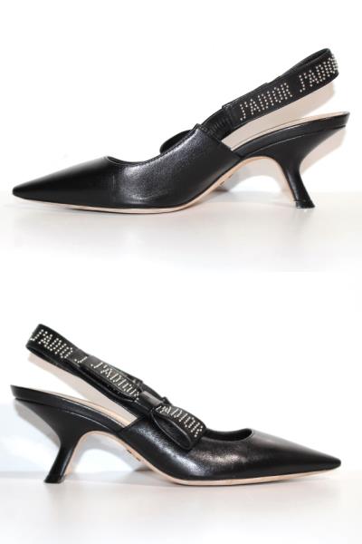 Dior ディオール パンプス レディース35ハーフ 約22.5cm リボン 