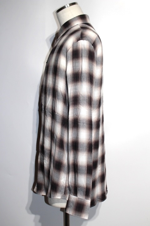 セリーヌ レーヨン シャツ 40 メンズ ホワイト×ブラウン 2C154878D オンブレチェック セリーヌ レーヨン シャツ 40 メンズ ホワイト×ブラウン 2C154878D
