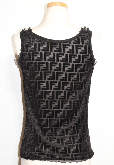 FENDI ズッカ柄 タンクトップ 42 ヴィンテージ フェンディ - トップス  