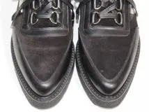 LOUIS VUITTON ルイ・ヴィトン スニーカー 革靴 メンズ6 約25cm 厚底 ブラック スエード レザー (2143100313880) 【200】