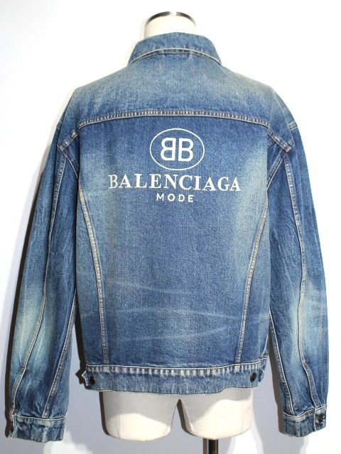 BALENCIAGA バレンシアガ デニムジャケット メンズ44 ブルー デニム  