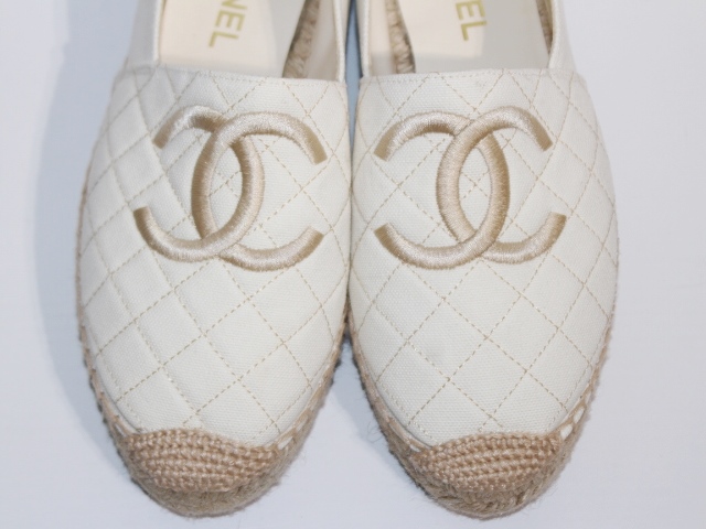 楽天市場】シャネル CHANEL CC フラット エスパドリーユ サイズ:37 #37 