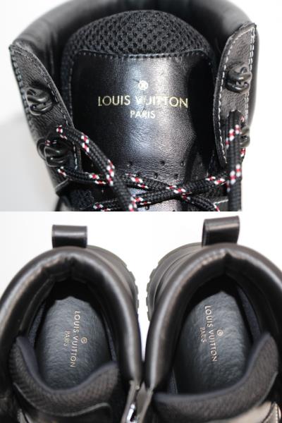 LOUIS VUITTON ルイ・ヴィトン ブーツ メンズ9ハーフ 約28cm ブラック レザー 2018年 (2148103310126) 【200】