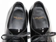 SAINT LAURENT サンローラン 革靴 メンズ43ハーフ   ブラック パテント (2148103316852) 【432】