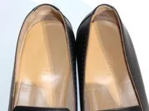 HERMES エルメス 革靴 ビジネスシューズ メンズ42  ブラック レザー ソルド品 (2148103310089) 【200】