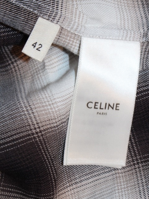 Celine セリーヌ シャツ メンズ42 ブラウン レーヨン 2cd 0 の購入なら 質 の大黒屋 公式