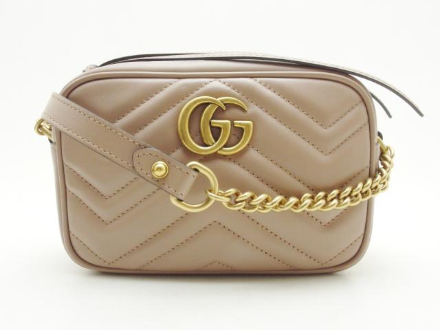 GUCCI グッチ ショルダーバッグ GGマーモント キルティング ミニバッグ  