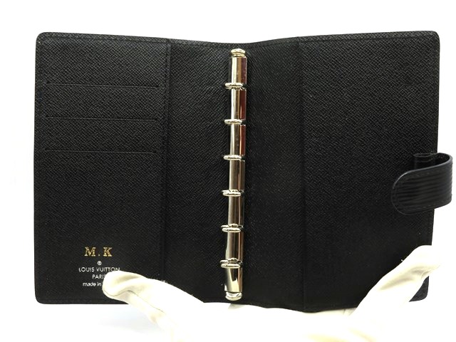 本物 ルイヴィトン LOUIS VUITTON LV アジェンダポッシュ エピ レザー  