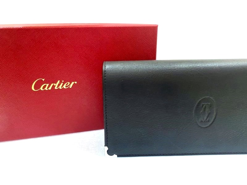 Cartier カルティエ 長財布 マストライン カボション レザー ブラック  