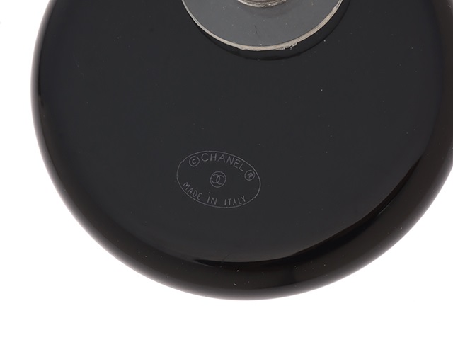 CHANEL シャネル ココマーク ピアス ゴールドプレート/ブラック 2148103716102 【432】