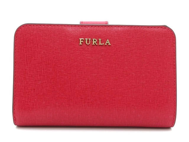 本物保証新作【新品】FURLA フルラ折り財布 キスレッド 赤 小物