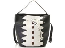 FURLA　フルラ　2wayショルダーバッグ　レザー　ブラック　ホワイト　【472】