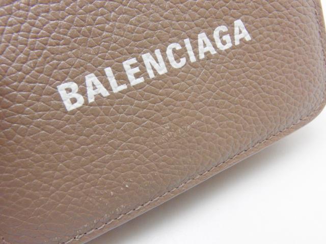 BALENCIAGA バレンシアガ 三つ折り財布 キャッシュミニウォレット 593813 グレージュ レザー【435】の購入なら「質」の大黒屋（公式）