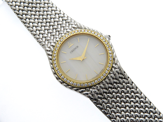 Seiko 時計 セイコー クレドール 4n70 0170 アイボリー文字盤 Yg Ss 女性用時計 430 の購入なら 質 の大黒屋 公式