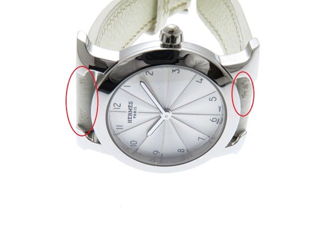 エルメス HERMES HR1.210 Hウォッチ ロンド クォーツ レディース  