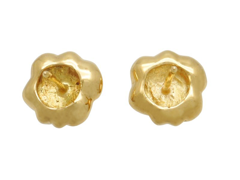 CHANEL シャネル カメリア ピアス 750YG イエローゴールド D