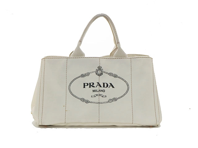 PRADA プラダ カナパトート キャンバス アイボリー BN1872 【205】 の