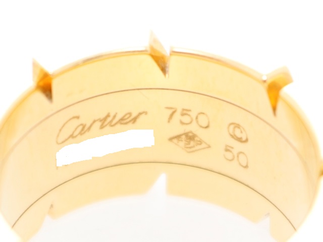 カルティエ Cartier リング タンクフランセーズ ダイヤモンド K18WG 10号 / #50