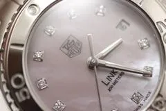 2008年並行品 TAG HEUER タグ・ホイヤー 腕時計 リンク デイト WJ131C-1 シェル11Pダイヤモンド文字盤 ステンレス クォーツ【472】SJ