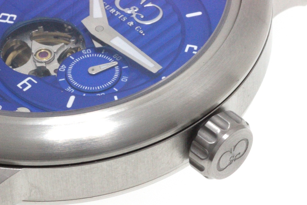 CURTISu0026Co. カーティス 腕時計 ビックタイムパスポート52mm SSBL52 ブルー文字盤 ステンレススティール オートマティック/クォーツ  2タイムゾーン表示【472】SJ の購入なら「質」の大黒屋（公式）