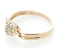 JEWELRY　ジュエリー　リング　指輪　K18ピンクゴールド　ダイヤモンド　0.15カラット　ハートモチーフ　女性用リング　11号【433】