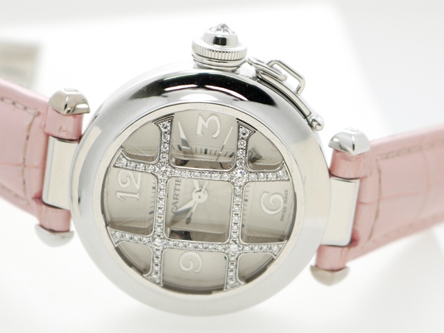 Cartier カルティエ 時計 パシャ32mm ダイヤグリッド WJ116156 ...
