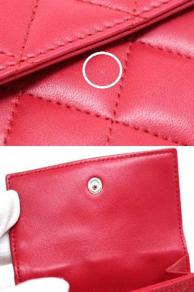 CHANEL シャネル 財布 二つ折り財布 マトラッセWホックサイフ ピンク