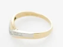 JEWELRY　ジュエリー　リング　指輪　PT900/K18 　ダイヤモンド0.07カラット　11号　ユニセックス【433】