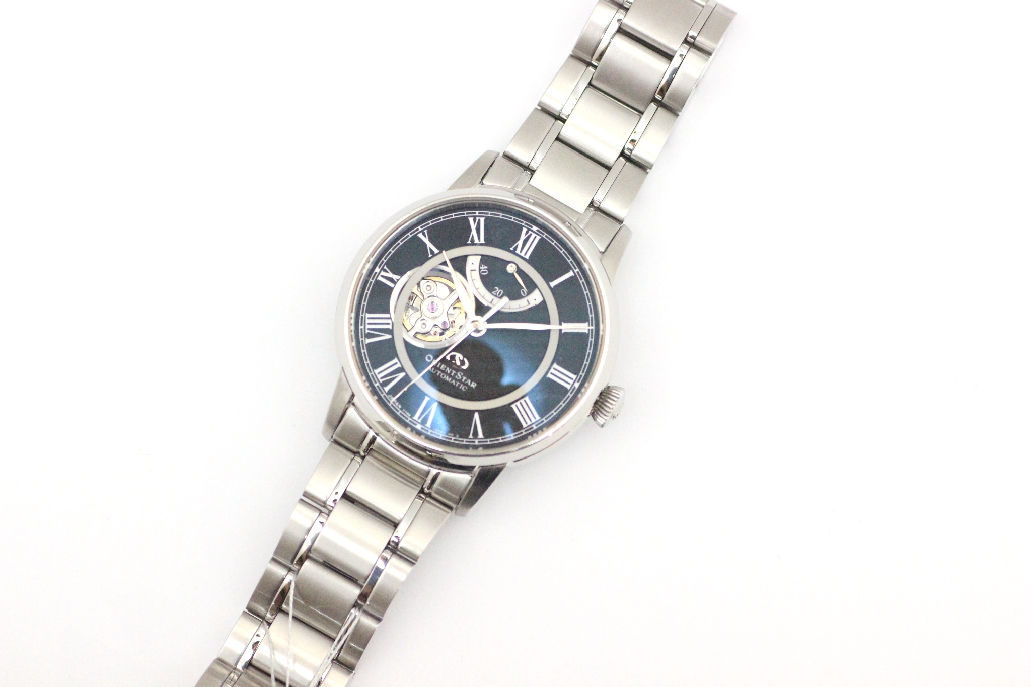 ORIENT オリエント 腕時計 オリエントスター パワーリザーブ F7R6-UAA0 ブラック文字盤 ステンレススチール 自動巻き【472】SJ
