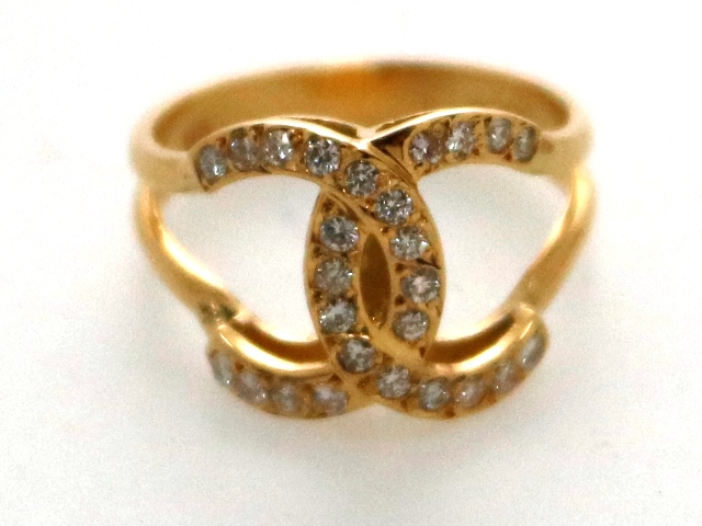 JEWELRY　ジュエリー　K18　リング　指輪　ダイヤモンド0.30カラット　デザインリング【433】