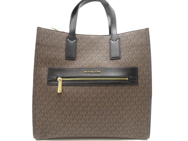 MICHAEL KORS MKシグネチャー 2WAYトートバッグ ダークブラウン