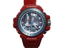 CASIO ｶｼｵ G-SHOCK ｼﾞｰｼｮｯｸ GWN-1000RD-4AJF ﾚｯﾄﾞ GULFMASTER 電波ｿｰﾗｰｳｫｯﾁ【433】  の購入なら「質」の大黒屋（公式）