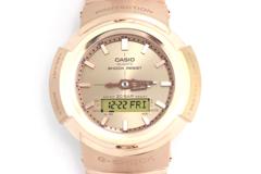 CASIO カシオ 腕時計 G-SHOCK フルメタル AW-500シリーズ AWM-500GD-4AJF ローズゴールドメッキ ステンレススチール タフソーラー 電波時計 2023年保証書【472】SJ