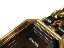 CHANEL　シャネル　プルミエールL　H0001　GP/革　ブラック　レディース　クオーツ【432】2148103623097