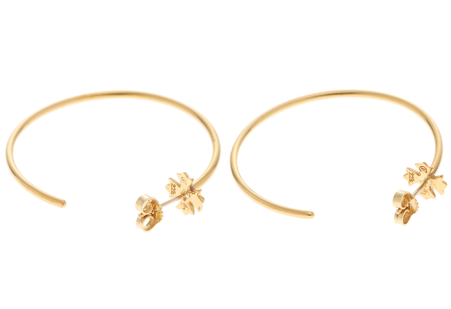 +CHROME HEARTS+ スター フープ ピアス イヤリング シルバー Chrome Hearts クロムハーツ メンズシルバーピアス EARRING HOOP