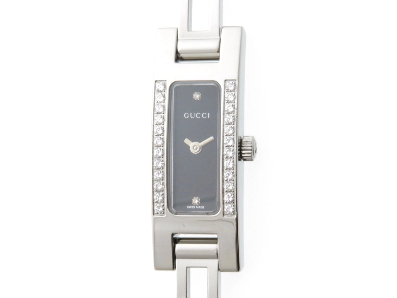 GUCCI グッチ 3900L レディース 腕時計 ブラック文字盤 ダイヤベゼル