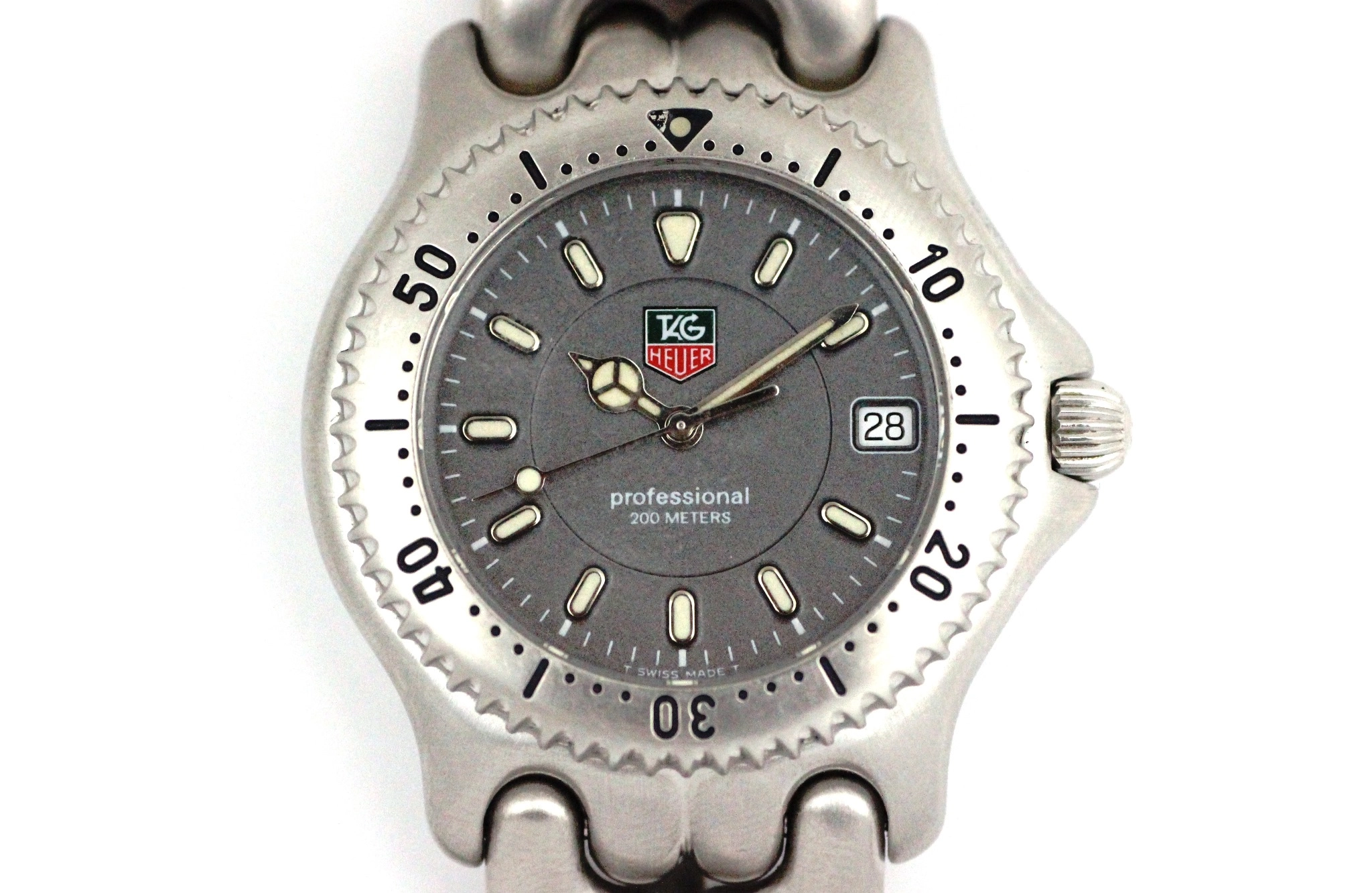TAG HEUER タグ・ホイヤー 腕時計 プロフェッショナル WG1113 BA0473 ステンレススチール グレー文字盤 クオーツ 現状販売 1996年正規品【472】SJ