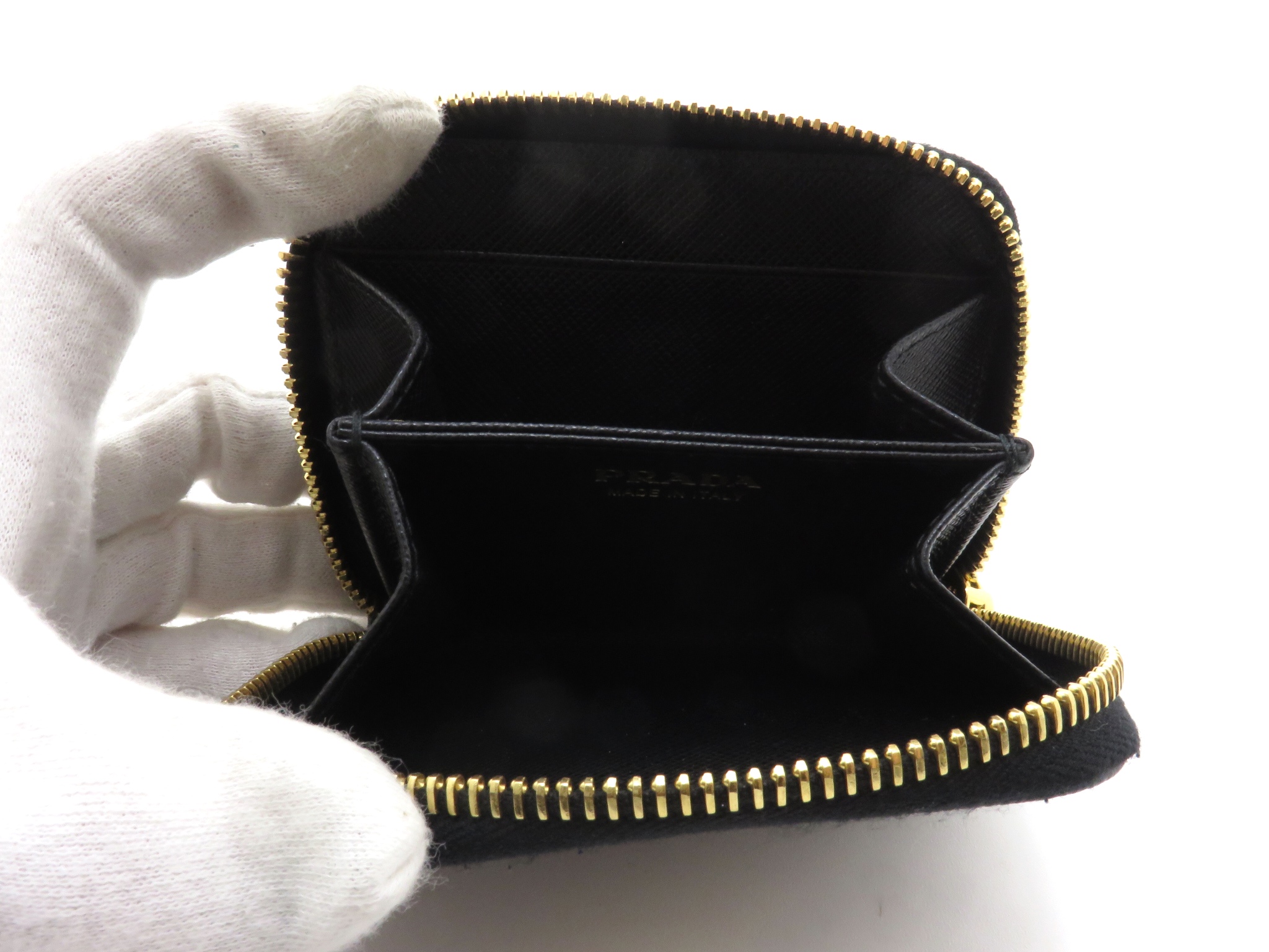 PRADA プラダ コインケース サフィアーノ ブラック 1MM268【431