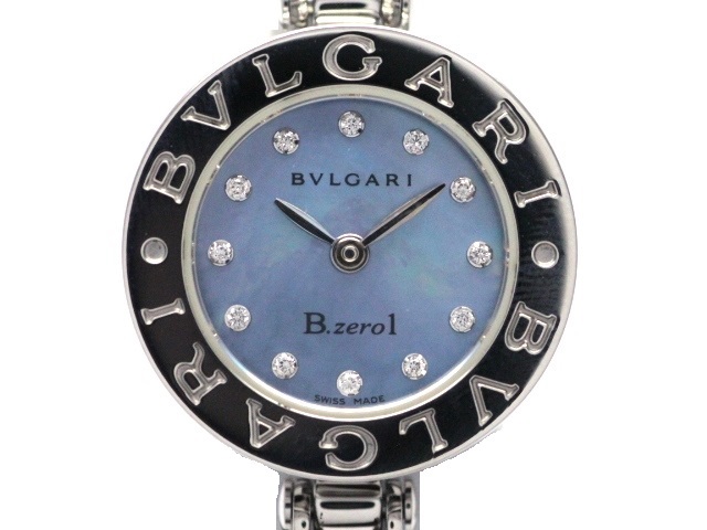ブルガリ BVLGARI BZ22S B-zero1 12Pダイヤ バングルSサイズ クォーツ レディース _779326ブルーシェルムーブメント