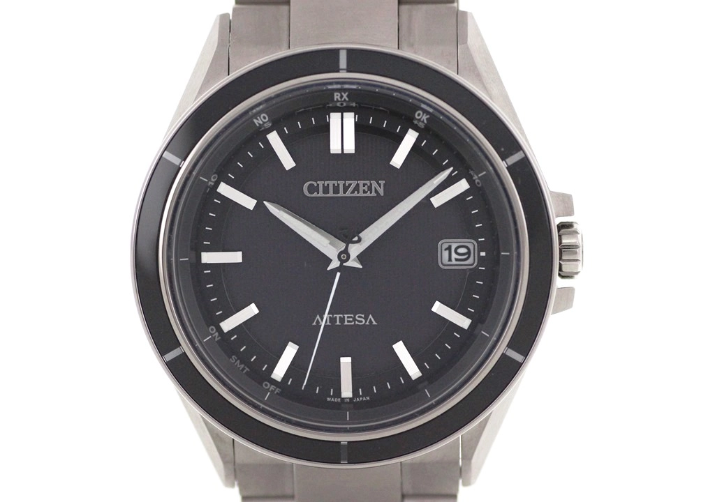 CITIZEN シチズン 腕時計 アテッサ ACT Line CB3030-76E ブラック文字盤 サファイアベゼル／チタニウム エコ・ドライブ電波時計 2023年2月正規品【472】SJ