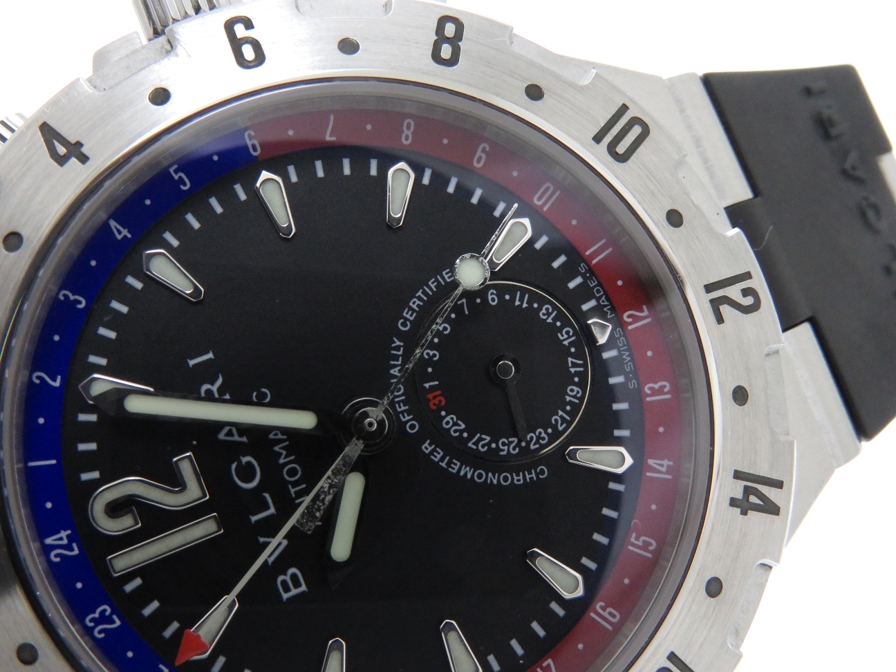 BVLGARI ブルガリ 時計 ディアゴノ プロフェッショナル GMT40S オートマチック 自動巻き メンズ SS ステンレス ブラック文字盤  GMT機能 クロノグラフ機能 【434】 の購入なら「質」の大黒屋（公式）