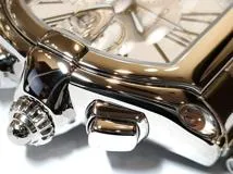 CARTIER　カルティエ　ロードスター クロノ　W62019X6　ステンレス　SS　シルバー　メンズ　自動巻き【432】2143300215687