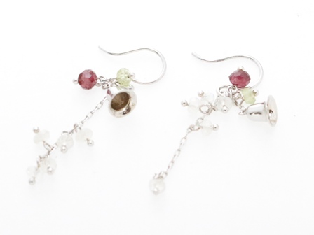 JEWELRY ジュエリー K14WG/K10 ペリドット/ルビー フックピアス