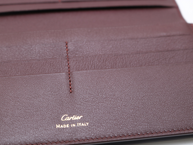 Cartier ｶﾙﾃｨｴ ﾏｽﾄﾄﾞｩｶﾙﾃｨｴ 二つ折長財布 ﾎﾞﾙﾄﾞｰ ｶｰﾌ L3001363 参考定価￥71,500- 【433】