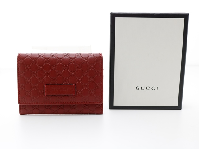 GUCCI グッチ マイクログッチシマ 名刺入れ レッド カーフ GUCCI グッチ マイクログッチシマ 名刺入れ レッド カーフ