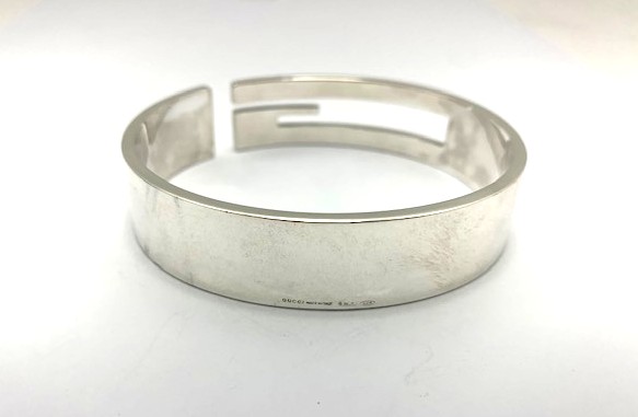 Gucci シルバー/ブラックバングル GUCCI グッチ バングル ブレスレット メンズ 父の日 レディース
