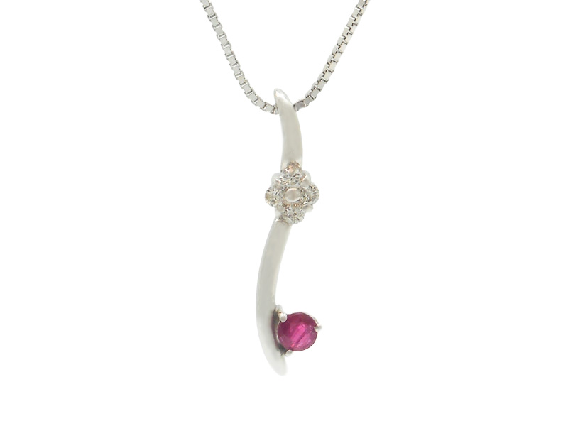 JEWELRY 貴金属・宝石 ネックレス K18WG ホワイトゴールド D