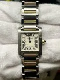 Cartier　カルティエ　タンクフランセーズSM　クォーツ　レディース　YG/SS　W51007Q4　ホワイト　【432】　【 2147200554921】