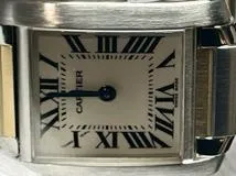 Cartier　カルティエ　タンクフランセーズSM　クォーツ　レディース　YG/SS　W51007Q4　ホワイト　【432】　【 2147200554921】